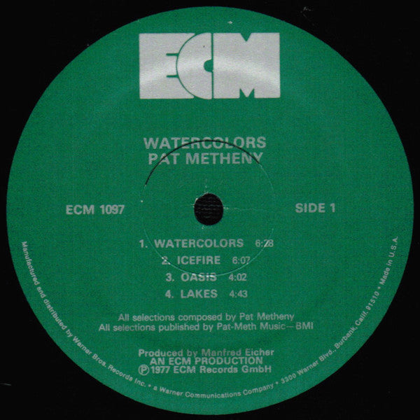 Pat Metheny : Watercolors (LP, Album, RE, Wak)
