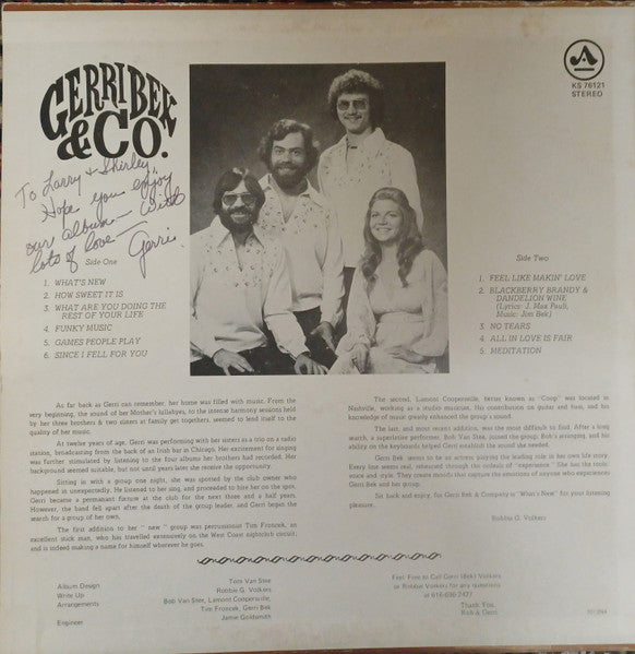 Gerri Bek & Co. : What's New (LP, Album)
