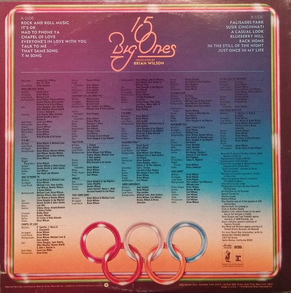 The Beach Boys : 15 Big Ones (LP, Album)