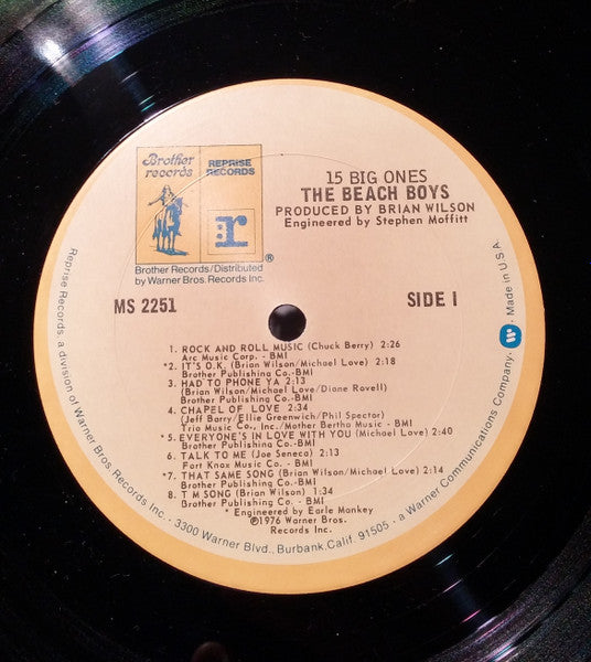 The Beach Boys : 15 Big Ones (LP, Album)