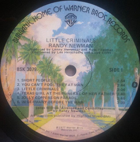 Randy Newman : Little Criminals (LP, Album)