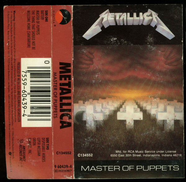Metallica : Master Of Puppets (Cass, Album, Club, RCA)