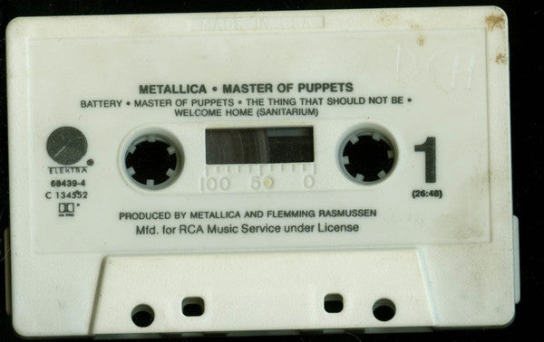 Metallica : Master Of Puppets (Cass, Album, Club, RCA)