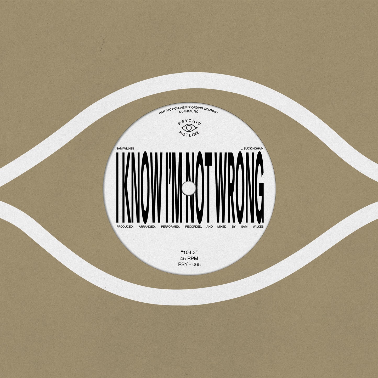 Sam Wilkes • 104.3 | 7" Black Vinyl Single