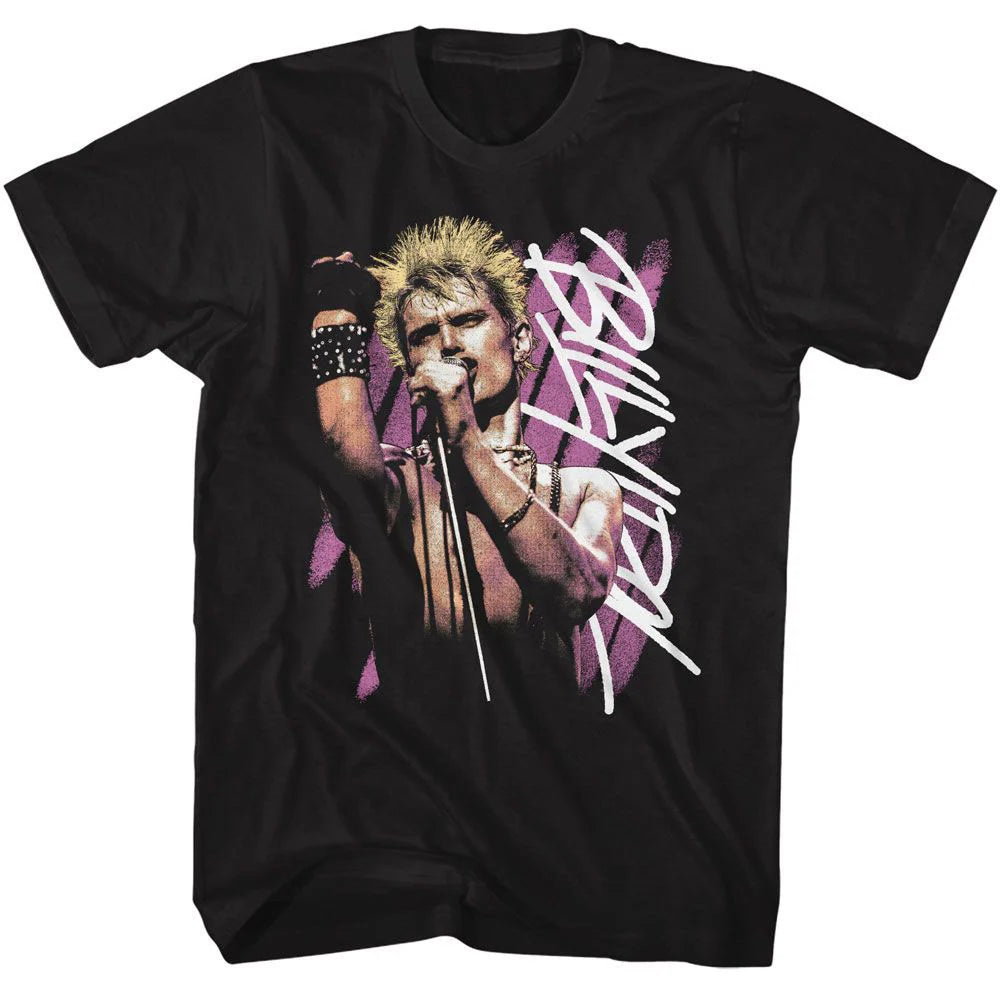 Billy Idol Background Stripes T-Shirt | Choose Size
