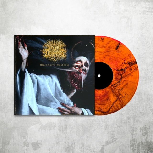 Immortal Disfigurement • Hell Is Right In Front Of Us | Translucent Orange and Black Vinyl 12" LP